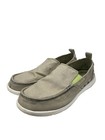 Crocs Men s Walu 11270 Canvas Slip-on Comfort Loafers Beige Shoes Size 9 Euc