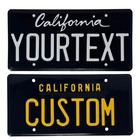 Embossed California Style Us License Plate Usa Black And White Custom Reflective