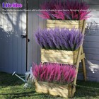 4 Bundles Artificial Flowers Fake Plants In Outdoor Garden Decor Uv Resistant