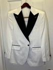 New Men   s White Satin Tuxedo Suit W  Vest