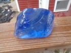 Slag Cullet Glass Rock Clear Sapphire Blue 5 12 Lbs 83f Rocks Yard Deco Aquarium