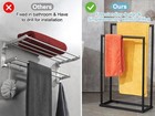 Free Standing Towel Rack  2 Tier Towel Racks For Bathroom With Storage 