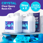 Crystal Clear Epoxy Resin Kit - 72 Oz - Bubble Free  No Yellowing  Easy Mix 1 1