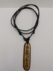 Tibetan Buddhist Mantra Carved Yak Bone Pendant On Adjustable Cord Necklace