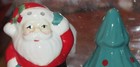 Celebrate It  Ceramic Santa Claus   Christmas Tree Salt   Pepper Shaker