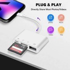 4in1 Usb sd tf Card Camera Reader Otg Adapter For Iphone 15 14 13 12 11 Pro Max