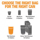 13 Gallon Fresh Scent Tall Kitchen Trash Bags With Drawstring  200-count