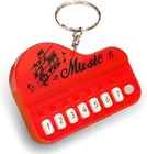 1 Pcs Red Micro Piano Keychain  Portable Keyboard Instrument  Mini Electronic