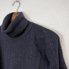 Vintage Valerie Stevens Womens 90s Black 100  Lambswool Turtleneck Sweater Small