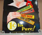 Goudey Oh Boy Gum W elf Heavy Steel   Porcelain Sign  16 5 h X 11 w  1930 s Rare