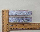 Fused Small Pair florentine Dichroic Glass Genuine French Hair Barrettes