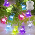 Easter String Lights  50led 16ft Colorful Bunny Decorative Fairy Lights 1 Pack