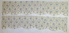 2 Waverly Fairhaven Chambray Blue Floral Valances Layered Stripe 77x16 Each