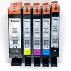 5 Packs Genuine Canon Pgi-270 Cli-271 Setup Ink Cartridges No Box For Pixma
