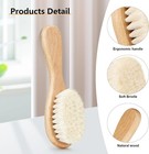 3pcs Baby Hair Brush With Wooden Handle And Comb Set For Newborns   Toddlers   N