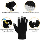 Unisex Touch Screen Gloves Full Finger Winter Warm Knitted Gloves For Warmth Run