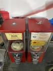 2  Oak Vista Candy Peanut Gumball Machine Usa 25 Cent Vend Lock   Key Free Sh