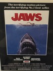 Jaws Movie Poster Reproduction Print Framed Matted Black Ikea Ribba 16 5 X 20 5   