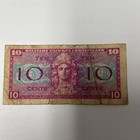 Vintage 1954-1958 Series 521 U s  Military Payment Certificate 10 Cents Mpc Note
