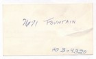 Vintage 1960s Fax Record Co William Door Business Card Fountain Ave Note 1963