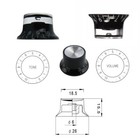 Set Of 4 Electric Guitar Knob Top Hat Reflector Bell Knob For Les Paul Lp Es Sg