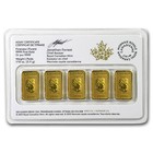 2016 Canada 1 10 Oz Gold  25 5-bar Set  in Assay 