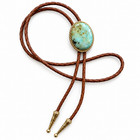 Genuine Turquoise Stone Bolo Tie Vintage Southwestern Western Cowboy Necktie Men