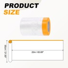 65 6ft X 21 7  Plastic Sofa Couch Cover Furniture Protector With Adhesive Strap