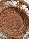 Vtg  Handmade Round Wicker Basket 7 x7  Very Good Condition