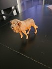 Vintage Hand Carved Wood Saint  Bernard Dog Figurine 
