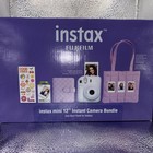 New Fujifilm Instax Mini Instant Film Camera Bundle Pastel Blue Tote Photo Album