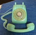 Untested Vtg General Electric Rotary Dial Telephone Turquoise 1950 s Mcm 50b
