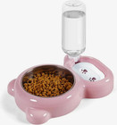 Dog Bowls  Cat Food And Water Bowl Set With Water Dispenser And Stainless Steel