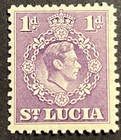 Travelstamps   St  Lucia Stamps Sc  111 Sg 129 - 1d Kgvi 12 1 2 Perf Mint Mnh Og