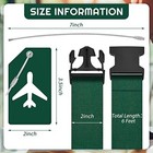 8 Pack Luggage Straps Suitcase Tags Set  Travel Adjustable Suitcase Dark Green