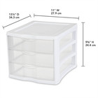 Sterilite 3-drawer Desktop Storage Organizer Unit  White Clear  4 Pack