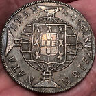 1818-r Brazil 960 Reis Large Silver Coin With Stunning Overstrike Evidence - Xf