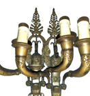 Pair Of Antique  Vintage  French Sconces Swans With Candles