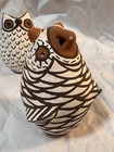 J  Laate Signed Zuni Owl Birds  Native American Pueblo Pottery Lot Of 2