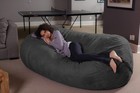 Big Adult Bean Bag Chair Fuf Huge 7 5  Media Lounger Memory Foam Cozy Soft Large