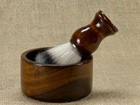 5pc Shaving Wood Kit Cut Throat Straight Razor Bowl Soap Brush Men Gift Holidays