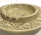 Vintage Zodiac Astrology Ashtray Ceramic Mid Century  Star Signs Beige