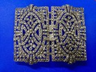 Art Deco See-trough Filigree Openwork Vintage Silver Tone Belt Buckle