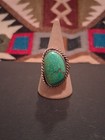 Vintage Native American Turquoise Ring  Sterling Silver Unsigned  Size 7 5