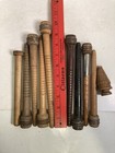 Bobbins Spools Wood Industrial Style 3 -10  Spindles Vtg Wooden Quills Lot-10 