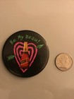 Vintage Beer Bohemia - Be My Beau Promo Heart Cupid  Pinback Button Pin Rare 
