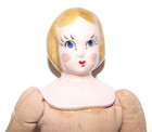 Vintage Porcelain Head Arms Legs With Stuffed Body Doll  7 