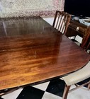Mid Century Duncan Phyfe Style  Mahogany Drop Leaf Dining Table By Craddock Furn