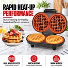 Double Mini Waffle Maker For Kids  Waflera Electrica With 2 X 4    Round Non-stick