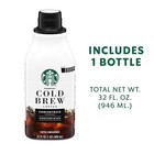 Starbucks Cold Brew Coffee Concentrate  Unsweetened Signature Black  32 Fl Oz
